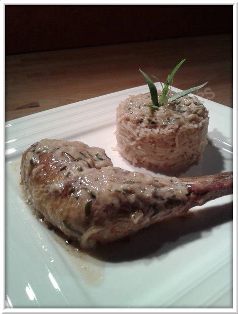 Mes plaisirs sucrés salés Cuisse de pintade rôtie à la crème destragon