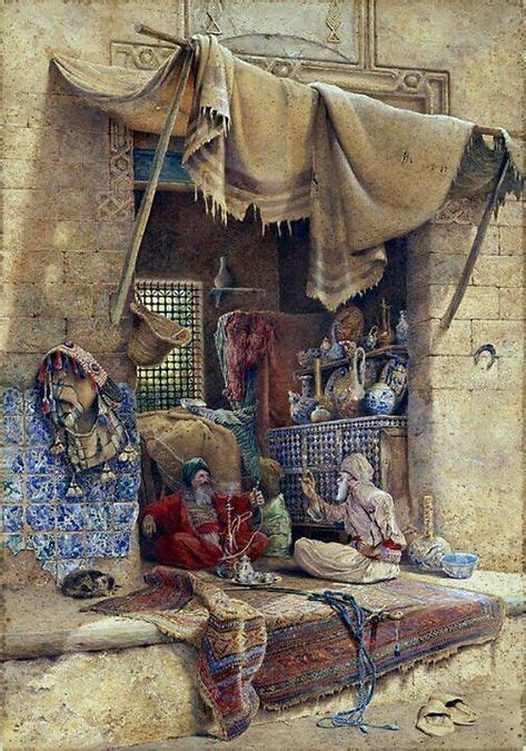 Bazaar Gossip 1886 By Charles Robertson British 1844 1891 Arabian Art Islamic Paintings