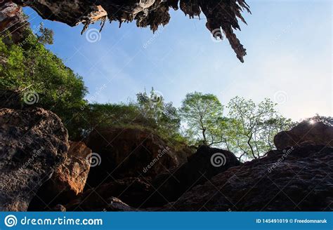Famous Phranang Cave At Raylay Railay Beach Krabi Thailand Stock Image