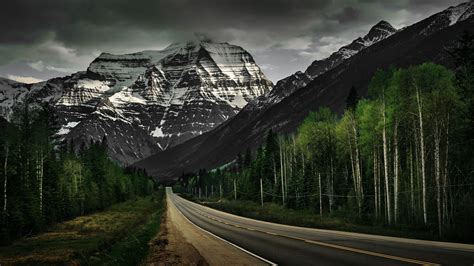 Long Road To The Mountain Hd Desktop Wallpaper