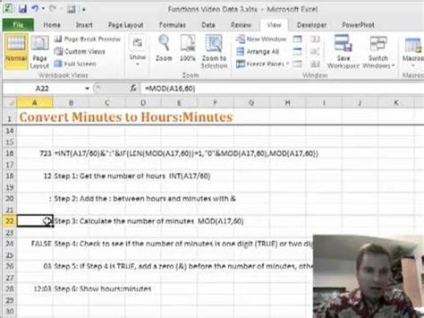 You are currently converting time units from hour to minute. Excel Video 192 Convert Minutes to Hours:Minutes - YouTube