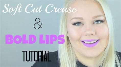 Soft Cut Crease And Bold Lips Tutorial Youtube