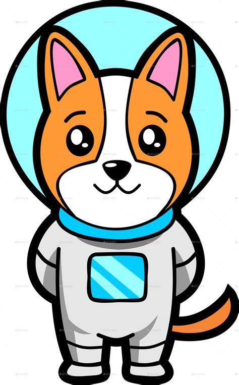 Space Dog Mascot By Crapit Graphicriver