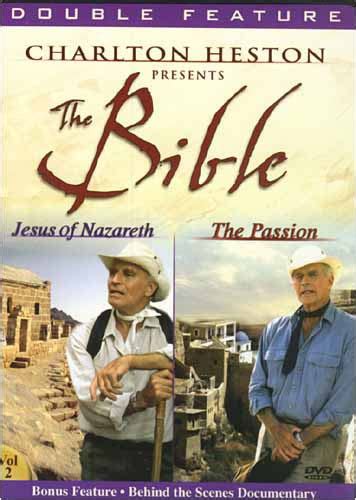 charlton heston presents the bible jesus of nazareth the passion double feature on dvd movie