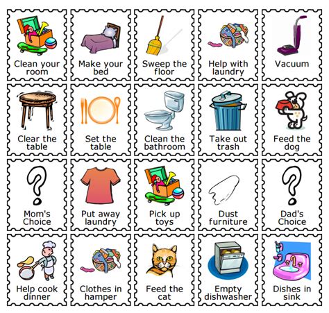 Chore Chart Icons