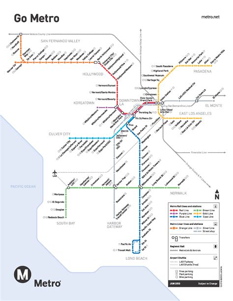Los Angeles Metro Train Map World Map