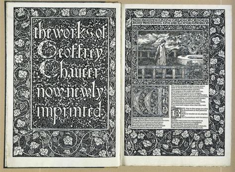 The Works Of Geoffrey Chaucer 1896 William Morris Arts And Crafts