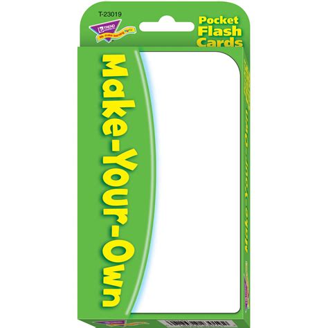 Each flash card has the sight word on the front and a sentence to provide context on the back of the card. Trend Make-your-own Flash Cards - Walmart.com - Walmart.com