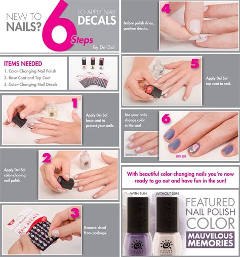 6 Simple Steps For Applying Nail Decals Del Sol