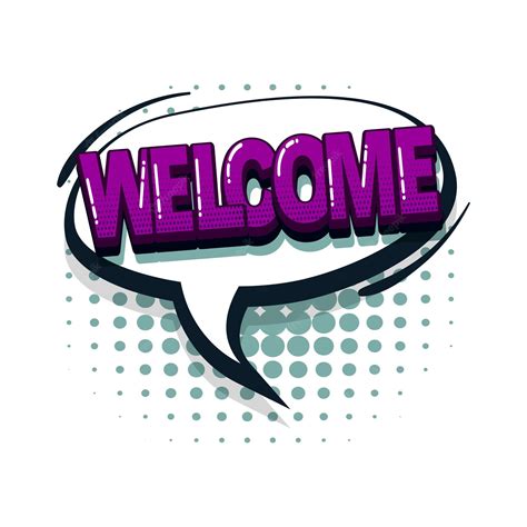 Premium Vector Welcome Hello Comic Text Sound Effects Pop Art Style