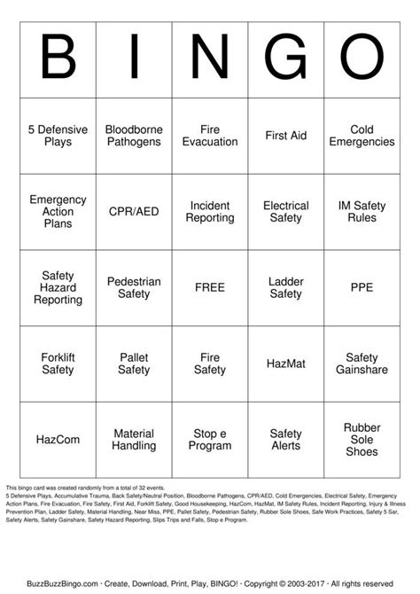 Fire Safety Bingo Cards To Download Print And Customize