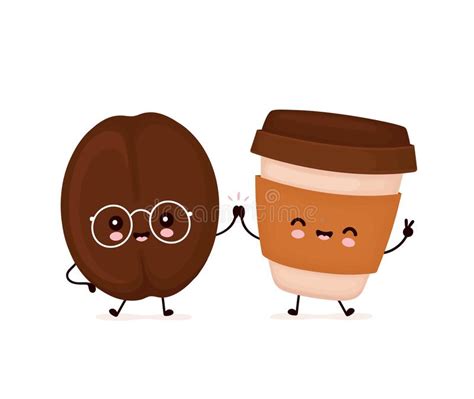 Cute Coffee Bean Cartoon Character Stock Illustrations 978 Cute