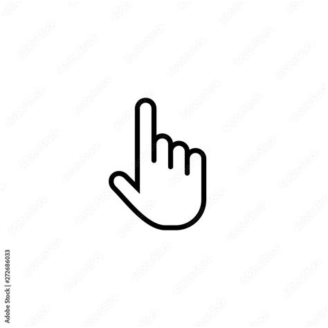 Hand Cursor Icon Click Hand Click Icon Finger Pointer Isolated Vector