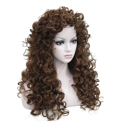 Womens Synthetic Wigs Long Curly Wig Blondebrown Hair Natural Fluffy