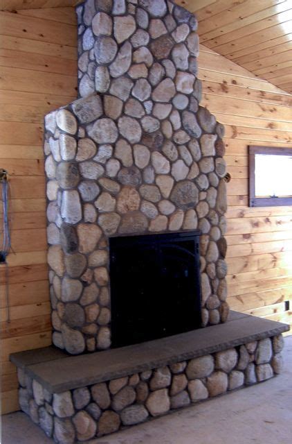 Faux River Rock Fireplace Home Gallery