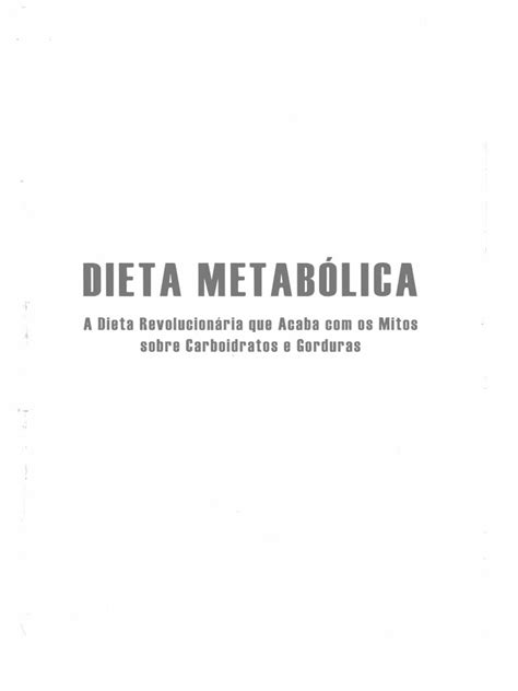 Dieta Metabólica Mauro Di Pasquale 1999 Pdf Obesidade Músculo