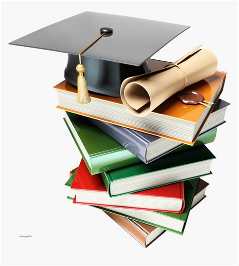 Birrete Png Png Download Graduation Cap And Books Png Transparent