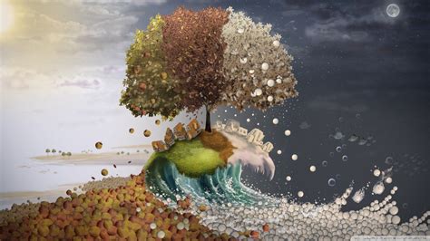 Find & download free graphic resources for surreal background. Seasons Surreal Art Ultra HD Desktop Background Wallpaper ...