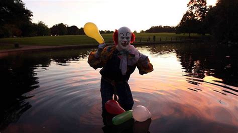 Northampton Clown Video Shows Him Getting Out Of A Lake And Its Still