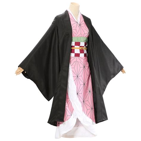 Demon Slayer Costume Kamado Nezuko Cosplay Cloak Full Set Women Uniform