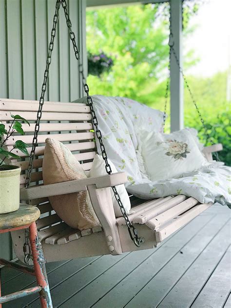 Paint Your Porch Swing Pink Spring Outdoor Decor Spring Decor Front