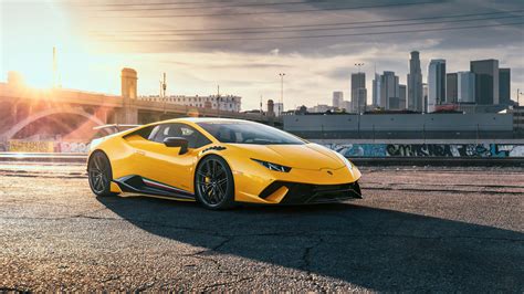 Download Lamborghini Huracan Yellow Sports Car 1920x1080 Wallpaper