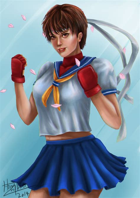 Sakura Fan Art By Slackz On Deviantart Character Owned By Capcom Fan Art Fighter Girl