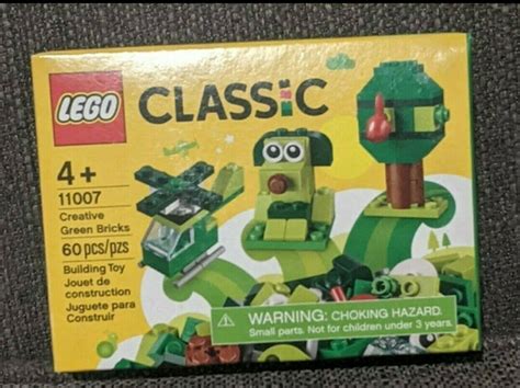 Lego Classic Creative Green Bricks 11007 Starter Set Building Kit Retired