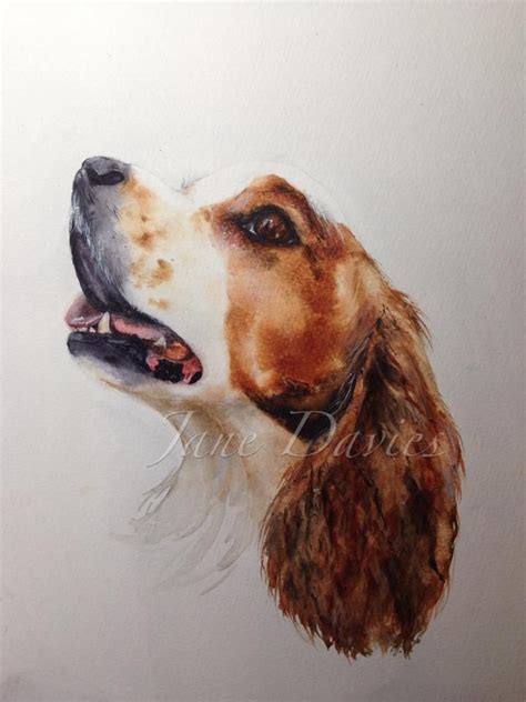 A Painting Of A Dogs Head With Its Tongue Out