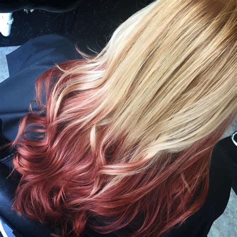 Reverse Ombre Blonde To Red I Will Go More Subtle Colors
