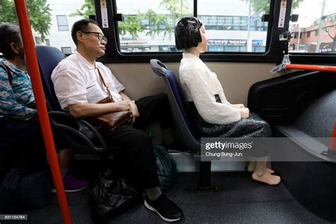 A Comfort Woman Statue Installed In A Bus Ahead Of The 72nd News Photo Getty Images