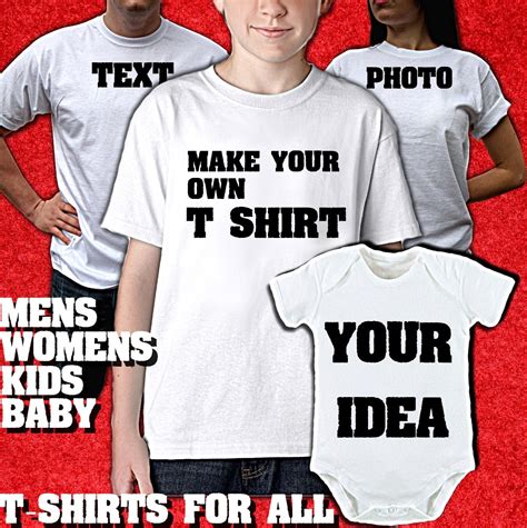 Personalised T Shirt Make Your Own Tee Top Create Your Own