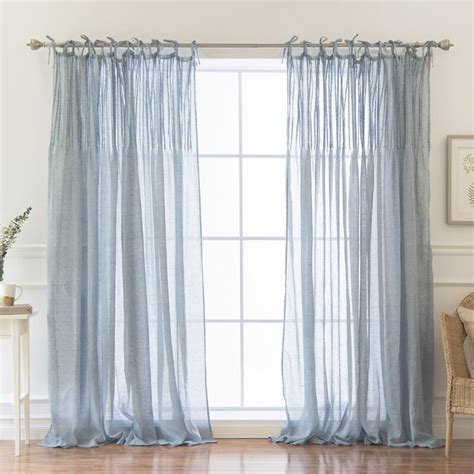 We like to make our curtains with blackout lining as the look and feel of the curtain is much more substantial and they hang to much. Lark Manor Poivrée Solid Sheer Pinch Pleat Single Curtain ...