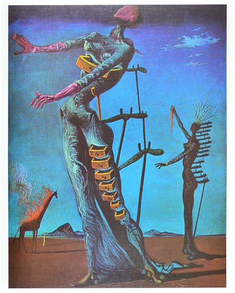 Zalicza się do najbardziej znanych twórców nurtu surrealizmu. Salvador Dali Die brennende Giraffe Poster Kunstdruck bei ...
