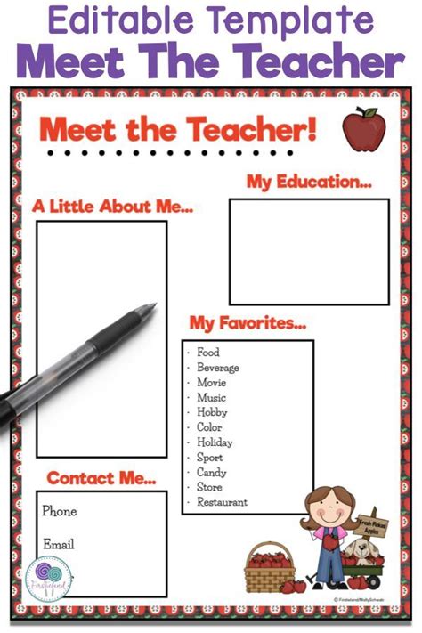 Editable Meet The Teacher Template Thats Perfect For Your Kindergarten