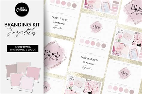 Canva Branding Templates Blush Nude Graphic By Nissagraphicacademy
