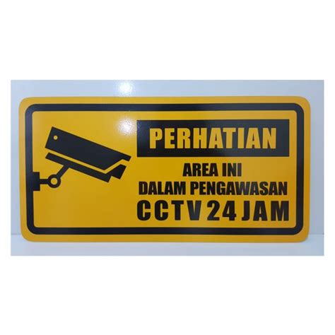 Jual Plang Papan Rambu Area Dalam Pengawasan CCTV Plat Aluminium 40x20
