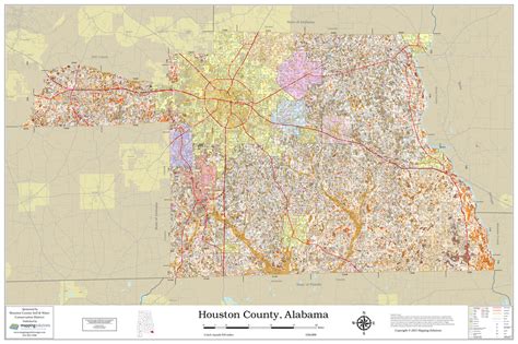 Houston County Alabama 2023 Soils Wall Map Mapping Solutions