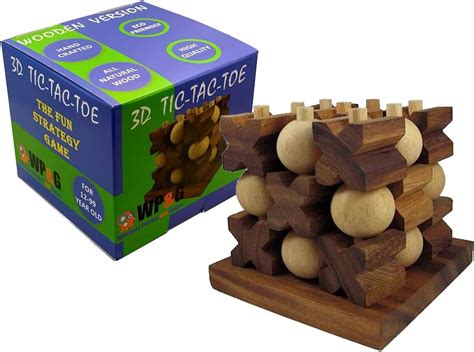 Tic Tac Toe 3d Strategy Wooden Game Toys And Games