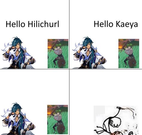 Meme Kaeya Finds Hilichurl Genshin Impact Official Community