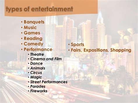 The Concept And Types Of Entertainment Gambaran