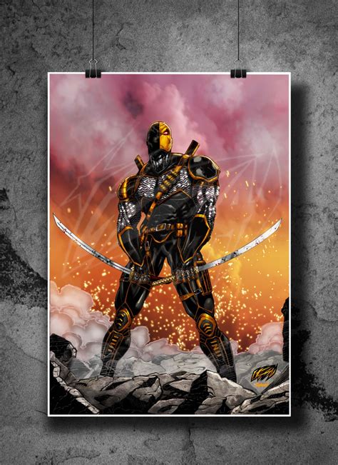 The Deathstroke Original Fan Art Color Print And Poster