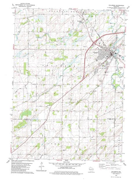 Columbus Topographic Map Wi Usgs Topo Quad 43089c1