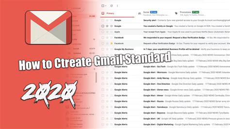How To Create Gmail Standard 2020 Youtube
