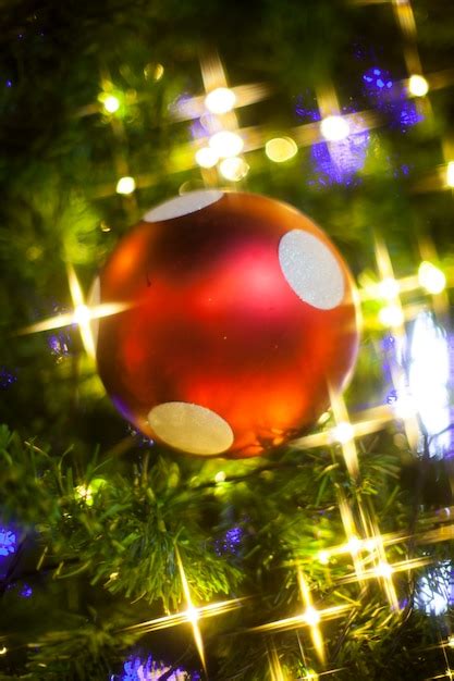 Premium Photo Closeup Of Christmas Tree Decorations