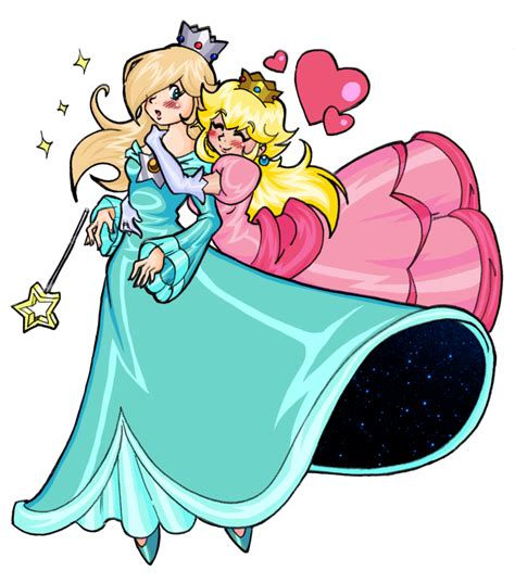 Rosalina And Peach Hug Time By Nico Neko Super Mario Story Mario