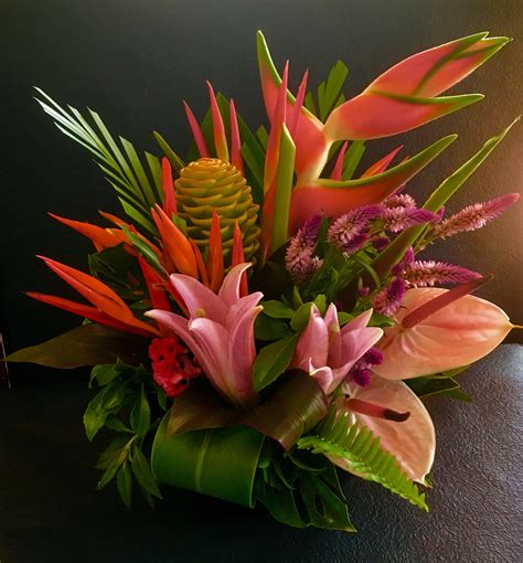 Floral Arrangement Of Tropical Flowers Grown And Designed In Kununurra
