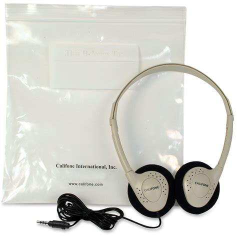 Califone Ca 2 Lightweight On Ear Stereo Headphones With Resealable