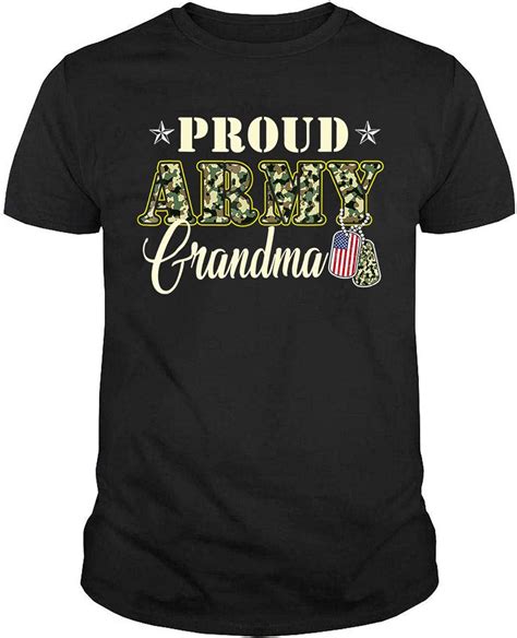 Proud Army Grandma Shirt T Veteran Day T Shrit Clothing