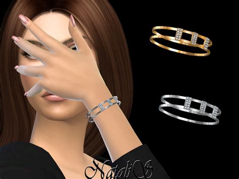 Natalisdiamond Pave Accented Bangles The Sims 4 Catalog